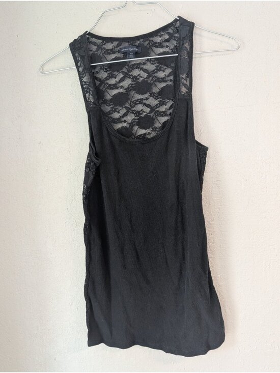 Tops - Black Lace-Back Tank Top
